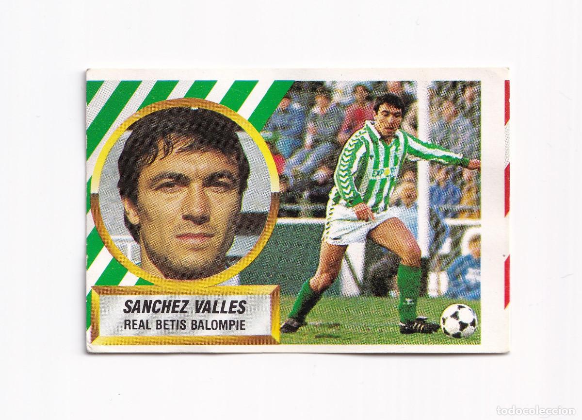 Cromos de Futebol: Cromo f&uacute;tbol SANCHEZ VALLES Betis 1988 1989 Ediciones Este SIN PEGAR con defecto