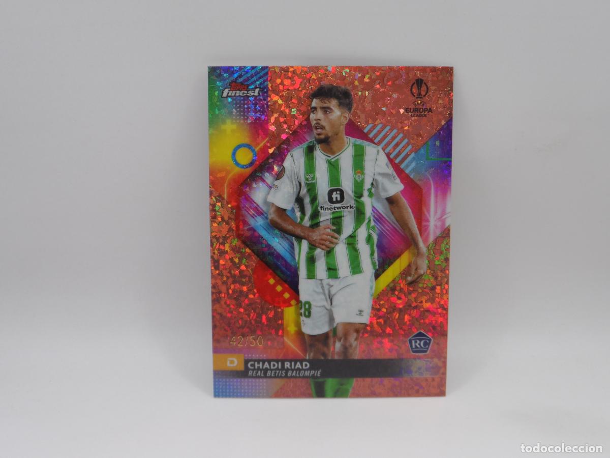 Fu&szlig;ball-Sticker: 128 CHADI RIAD NUMERADA /50 BETIS TOPPS FINEST EUROPA LEAGUE 2024