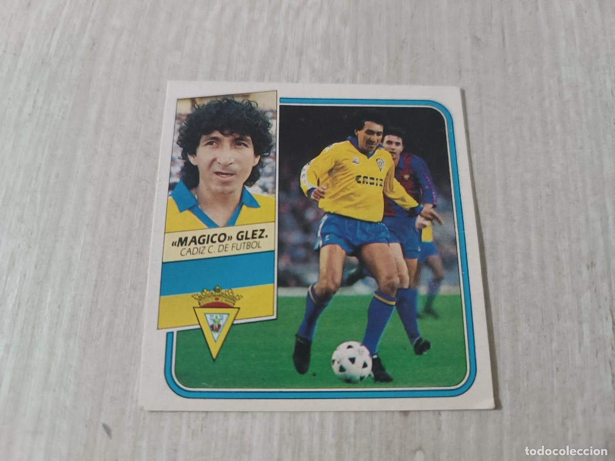 Football Stickers: M&Aacute;GICO GONZ&Aacute;LEZ LIGA ESTE 89 90. RECUPERADO.