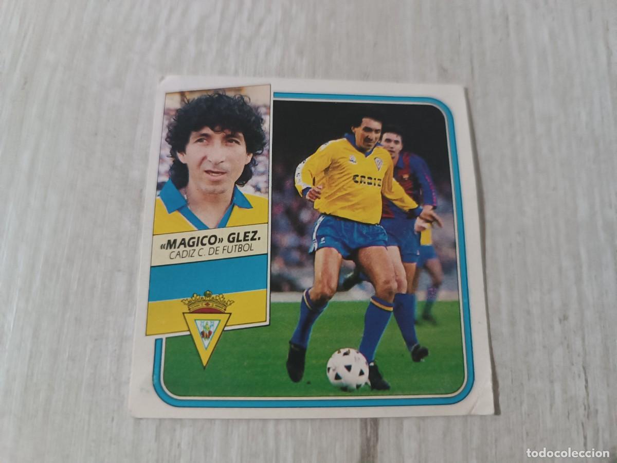 Football Stickers: M&Aacute;GICO GONZ&Aacute;LEZ LIGA ESTE 89 90. RECUPERADO.