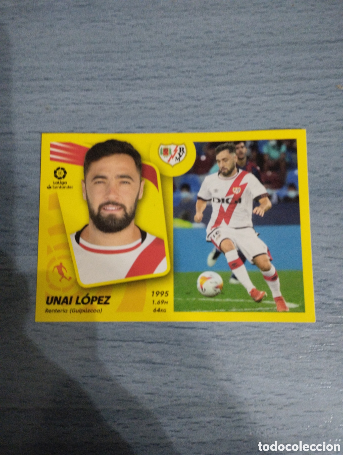 Fu&szlig;ball-Sticker: Cromo ediciones este liga 21 22 coloca 16 bis Unai lopez rayo vallecano sin pegar