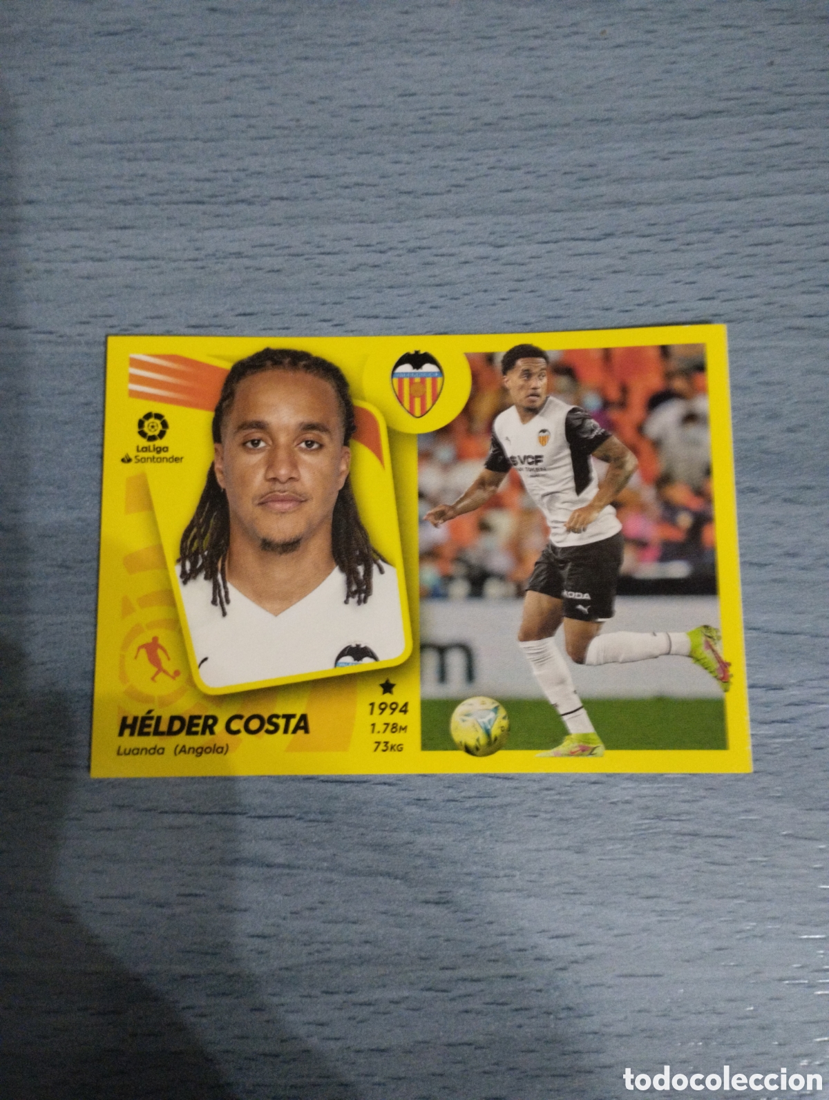Cromos de f&uacute;tbol: Cromo ediciones este liga 21 22 coloca 14 bis helder costa valencia sin pegar
