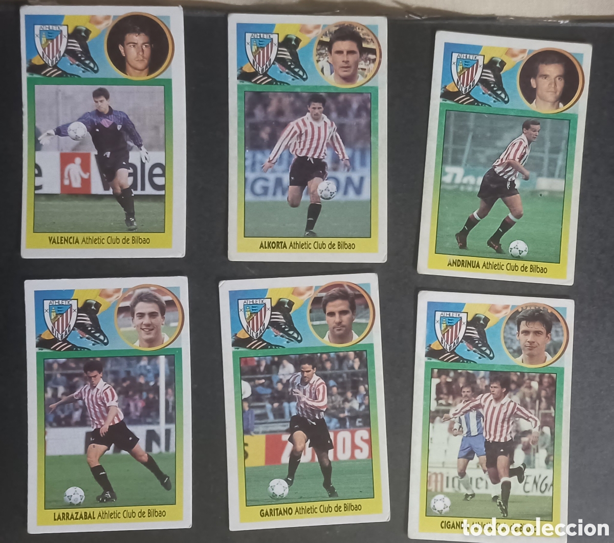 Cromos de f&uacute;tbol: LOTE 6 CROMOS DE CARTON ATHLETIC DE BILBAO EDICIONES ESTE LIGA 93 94 ESPA&Ntilde;A FUTBOL