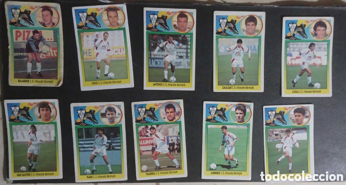 Cromos de f&uacute;tbol: LOTE 10 CROMOS DE CARTON ALBACETE BALOMPI&Eacute; EDICIONES ESTE LIGA 93 94 ESPA&Ntilde;A FUTBOL