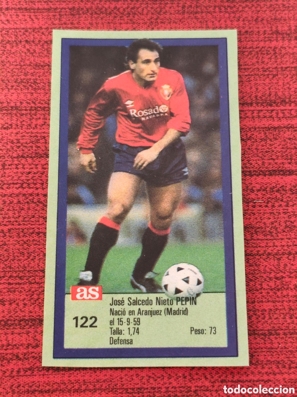 Figurine di Calcio: 122 PEPIN OSASUNA ASES DE LA LIGA 1989 1990 DIARIO AS
