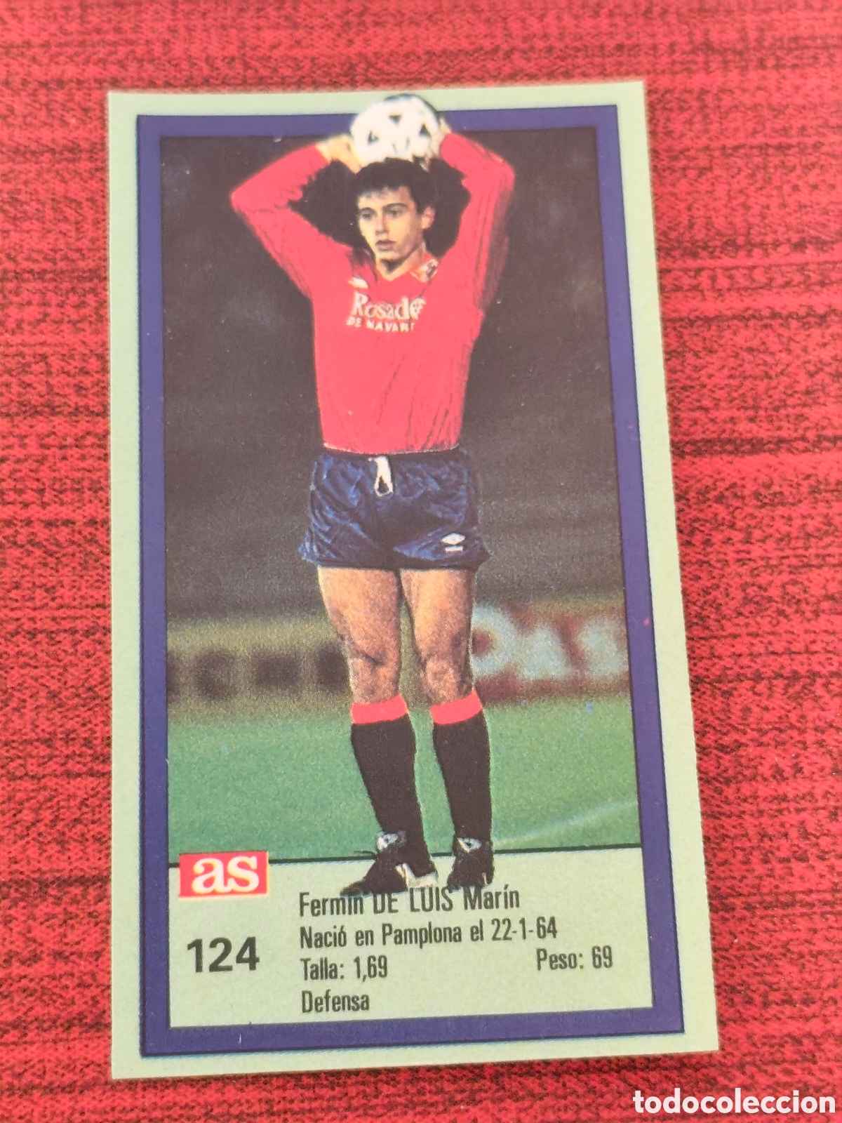 Figurine di Calcio: 124 DE LUIS OSASUNA ASES DE LA LIGA 1989 1990 DIARIO AS