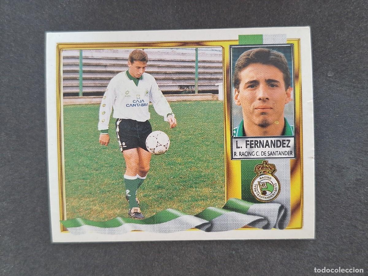 Football Stickers: L3 LUIS FERANDEZ RACING DE SANTANDER COLOCA LIGA ESTE 1995 1996 95 96 NUNCA PEGADO SIN PEGAR