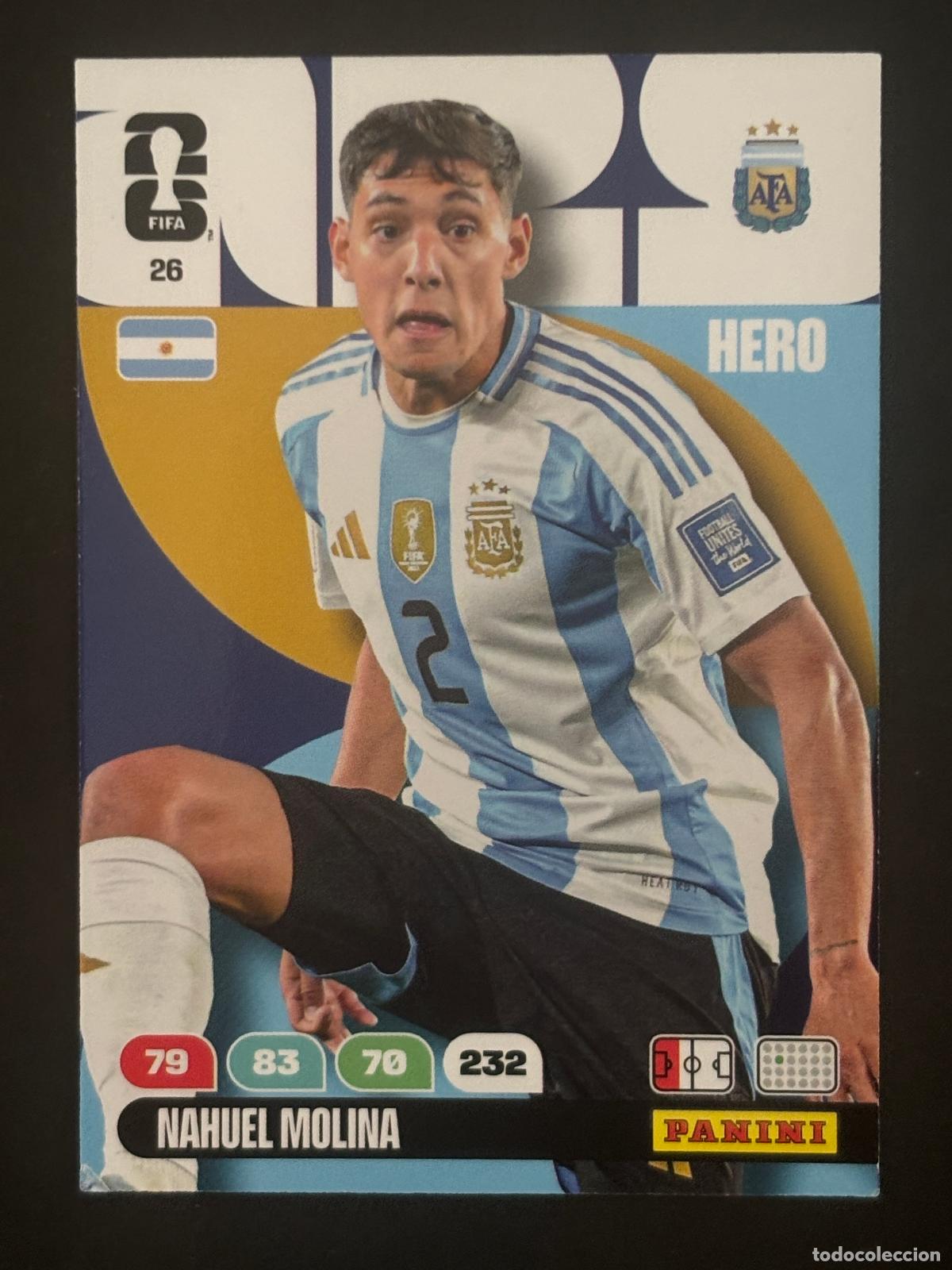 Figurine di Calcio: 26 NAHUEL MOLINA ARGENTINA HERO ADRENALYN XL FIFA WORLD CUP MUNDIAL 2026 PANINI