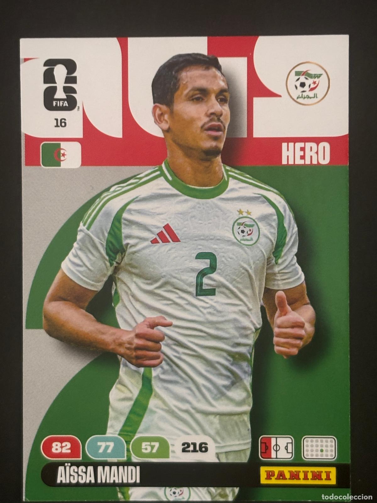 Figurine di Calcio: 16 A&Iuml;SSA MANDI ARGELIA HERO ADRENALYN XL FIFA WORLD CUP MUNDIAL 2026 PANINI
