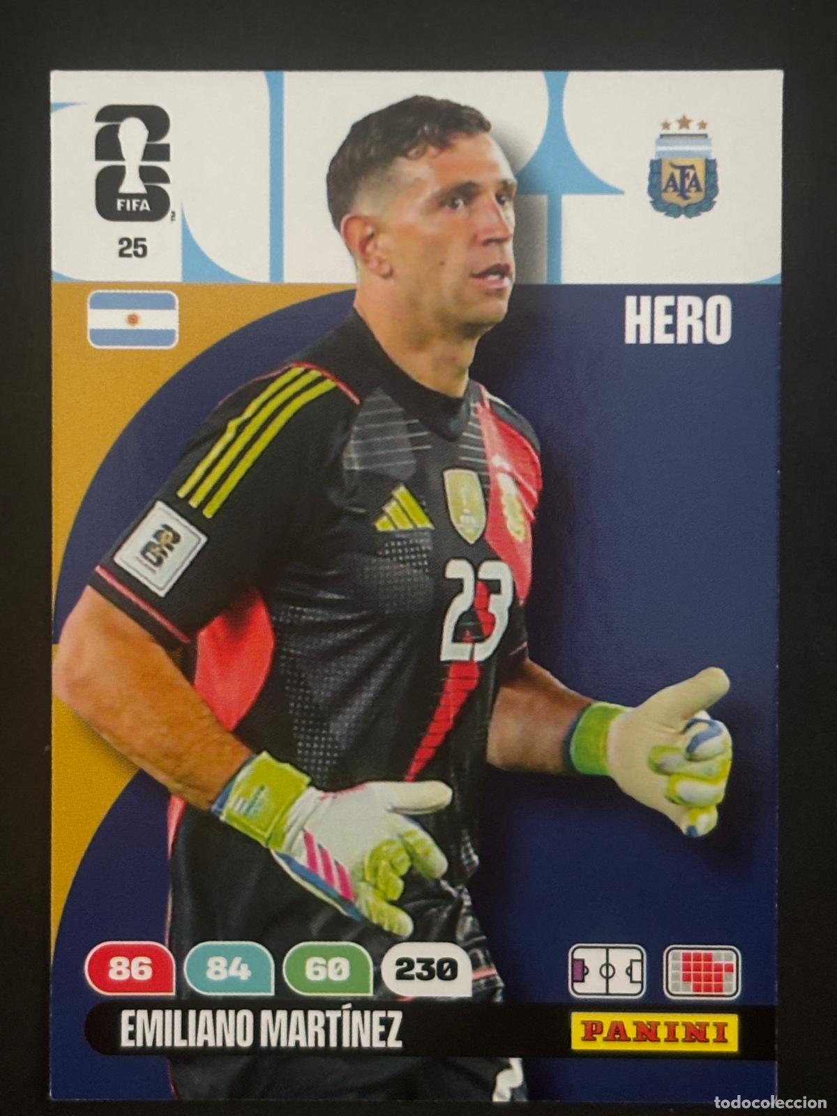 Figurine di Calcio: 25 EMILIANO MART&Iacute;NEZ ARGENTINA HERO ADRENALYN XL FIFA WORLD CUP MUNDIAL 2026 PANINI