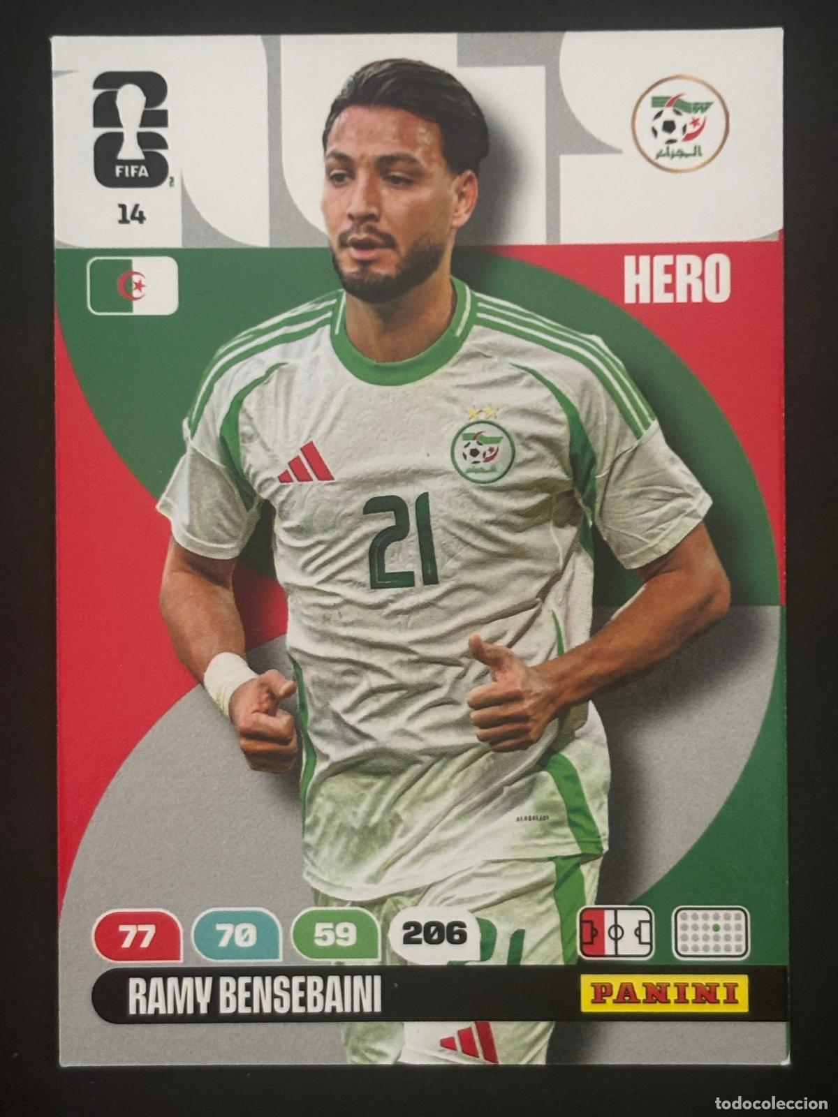 Figurine di Calcio: 14 RAMY BENSEBAINI ARGELIA HERO ADRENALYN XL FIFA WORLD CUP MUNDIAL 2026 PANINI