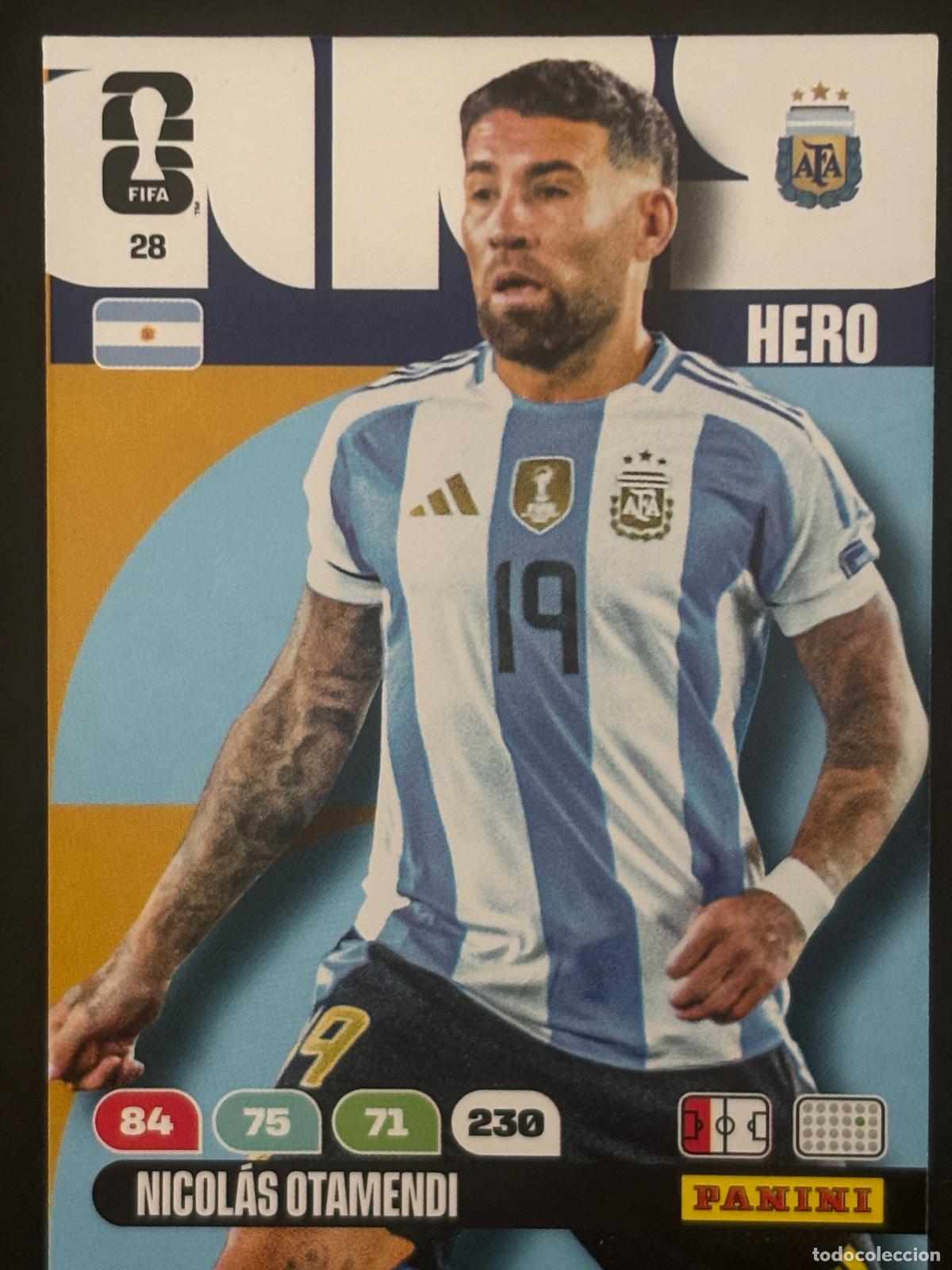 Figurine di Calcio: 28 NICOL&Aacute;S OTAMENDI ARGENTINA HERO ADRENALYN XL FIFA WORLD CUP MUNDIAL 2026 PANINI