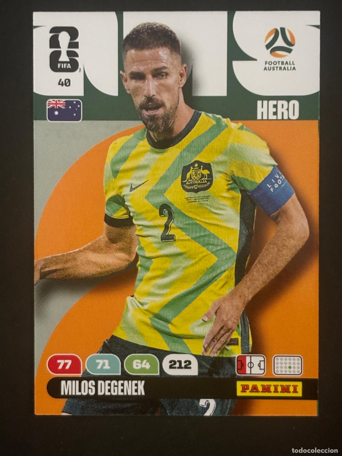 Figurine di Calcio: 40 MILOS DEGENEK AUSTRALIA HERO ADRENALYN XL FIFA WORLD CUP MUNDIAL 2026 PANINI