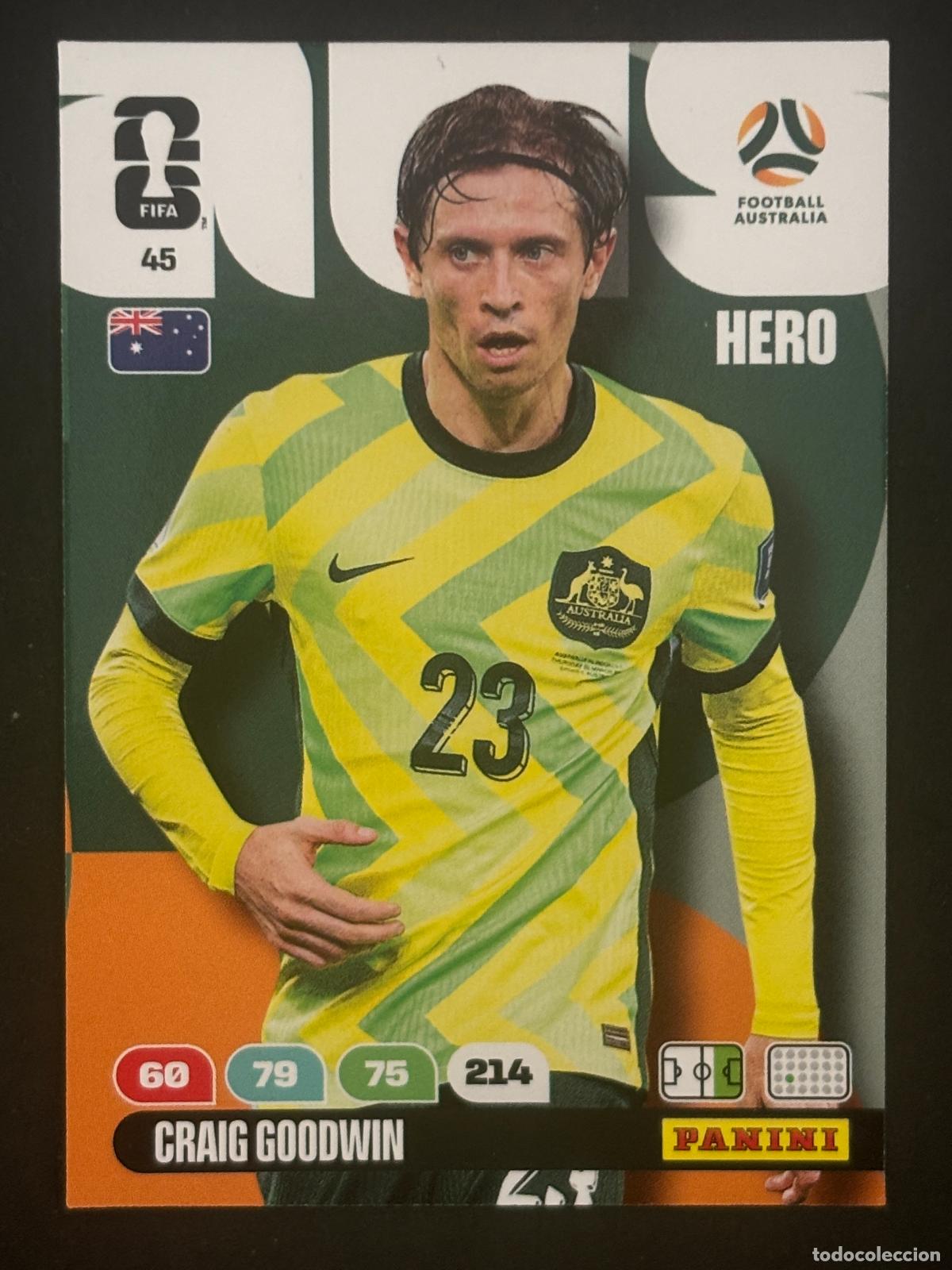Figurine di Calcio: 45 CRAIG GOODWIN AUSTRALIA HERO ADRENALYN XL FIFA WORLD CUP MUNDIAL 2026 PANINI