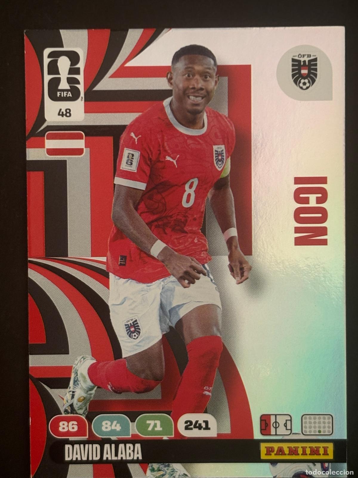 Figurine di Calcio: 48 DAVID ALABA AUSTRIA ICON ADRENALYN XL FIFA WORLD CUP MUNDIAL 2026 PANINI