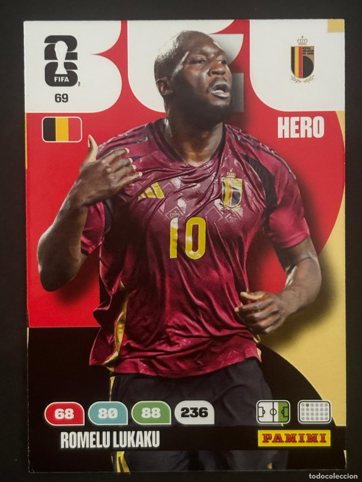 Figurine di Calcio: 69 ROMELU LUKAKU BELGICA HERO ADRENALYN XL FIFA WORLD CUP MUNDIAL 2026 PANINI