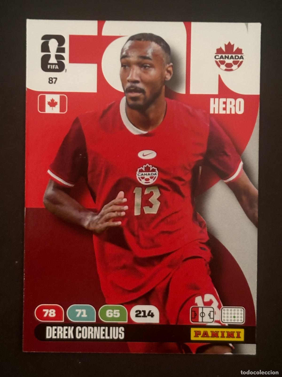 Cromos de Futebol: 87 DEREK CORNELIUS CANADA HERO ADRENALYN XL FIFA WORLD CUP MUNDIAL 2026 PANINI
