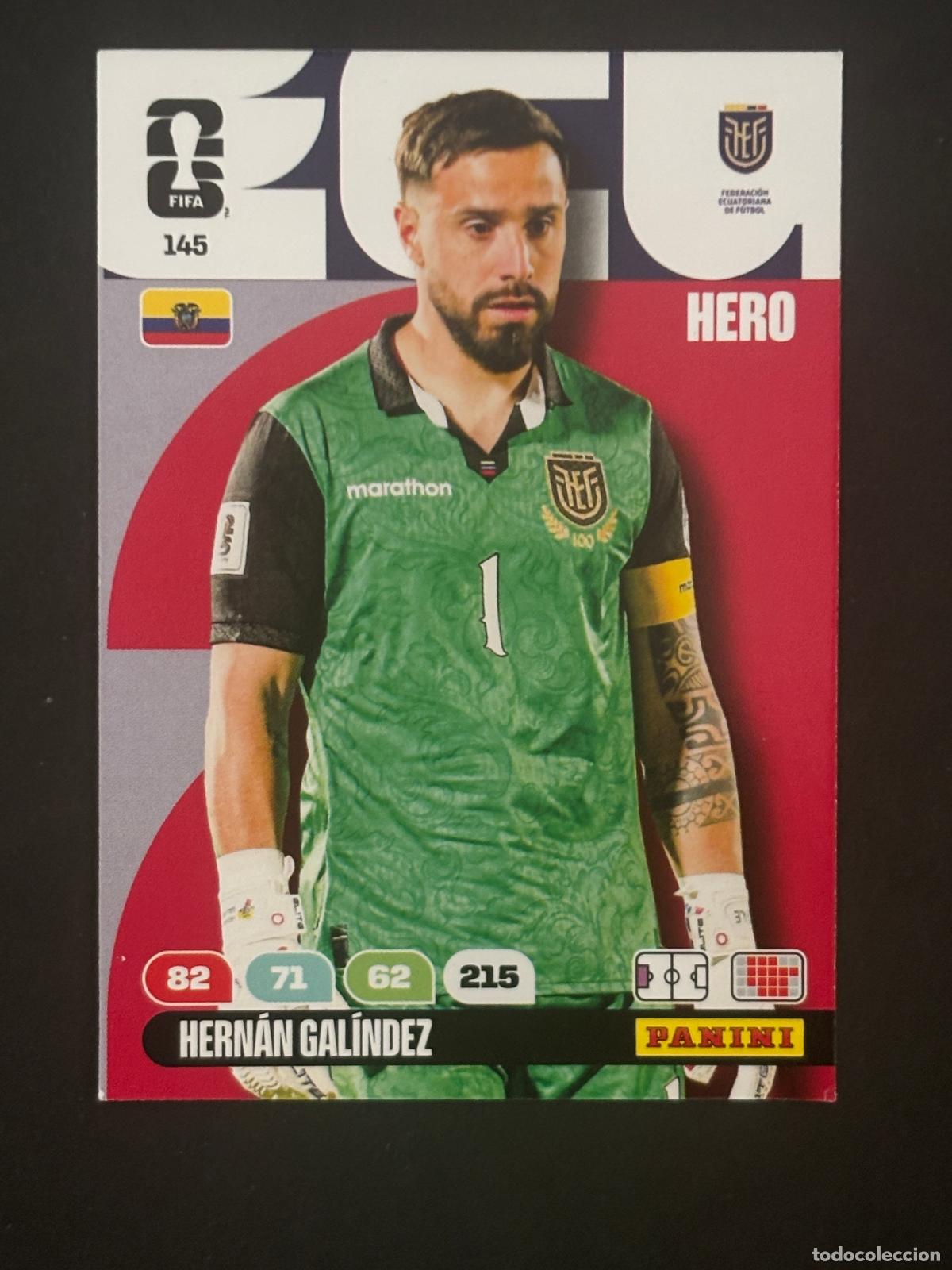 Cromos de Futebol: 145 HERN&Aacute;N GAL&Iacute;NDEZ ECUADOR HERO ADRENALYN XL FIFA WORLD CUP MUNDIAL 2026 PANINI