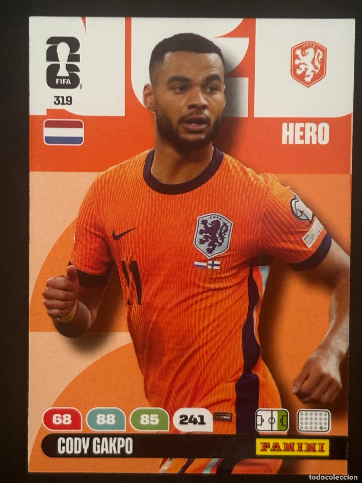 Cromos de f&uacute;tbol: 319 CODY GAKPO HOLANDA HERO ADRENALYN XL FIFA WORLD CUP MUNDIAL 2026 PANINI
