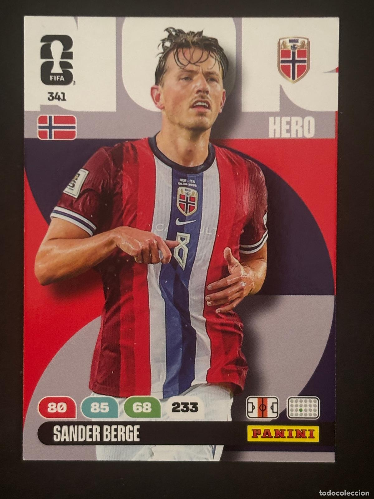 Cromos de f&uacute;tbol: 341 SANDER BERGE NORUEGA HERO ADRENALYN XL FIFA WORLD CUP MUNDIAL 2026 PANINI
