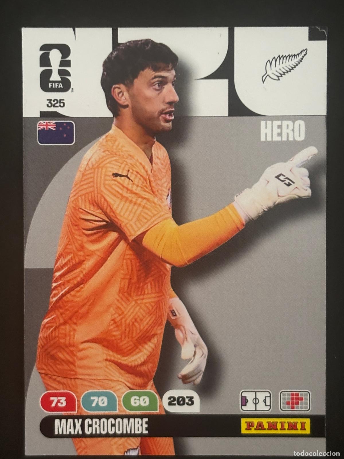 Cromos de f&uacute;tbol: 325 MAX CROCOMBE NUEVA ZELANDA HERO ADRENALYN XL FIFA WORLD CUP MUNDIAL 2026 PANINI
