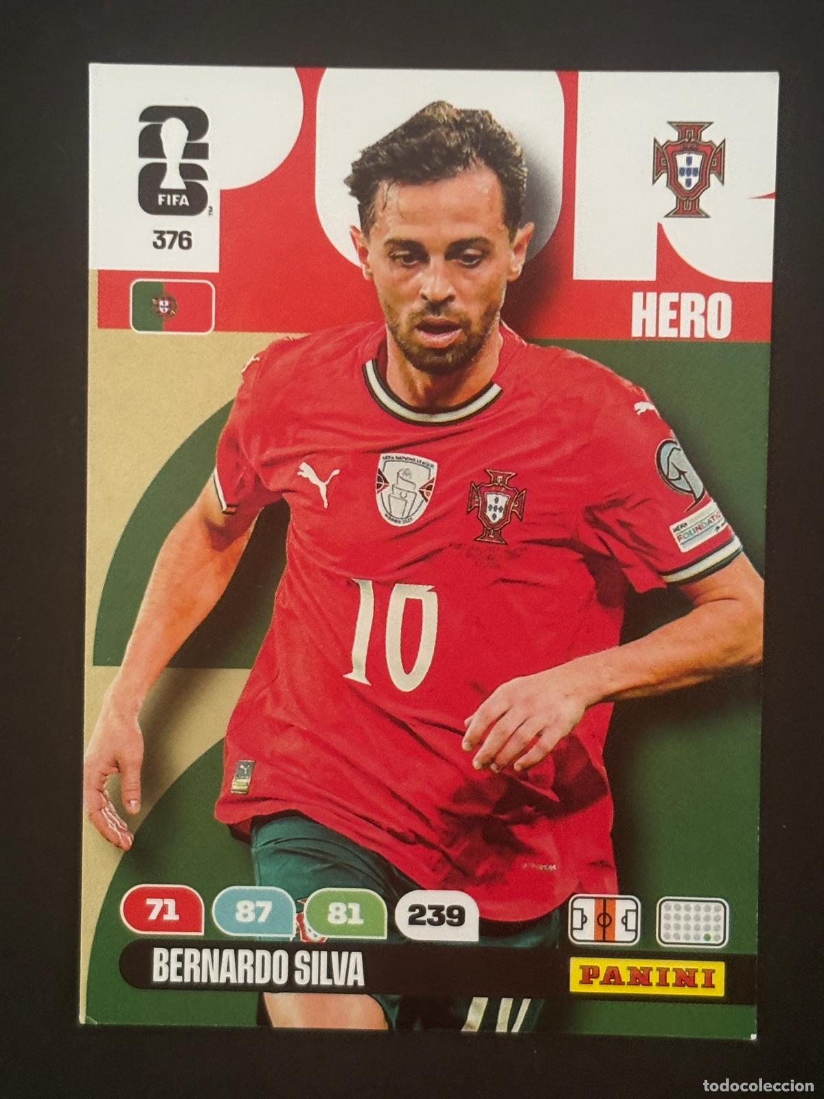 Cromos de f&uacute;tbol: 376 BERNARDO SILVA PORTUGAL HERO ADRENALYN XL FIFA WORLD CUP MUNDIAL 2026 PANINI