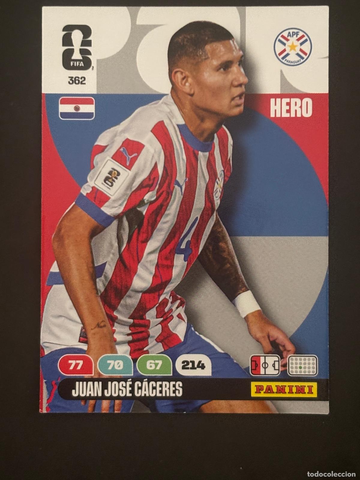 Cromos de f&uacute;tbol: 362 JUAN JOS&Eacute; C&Aacute;CERES PARAGUAY HERO ADRENALYN XL FIFA WORLD CUP MUNDIAL 2026 PANINI