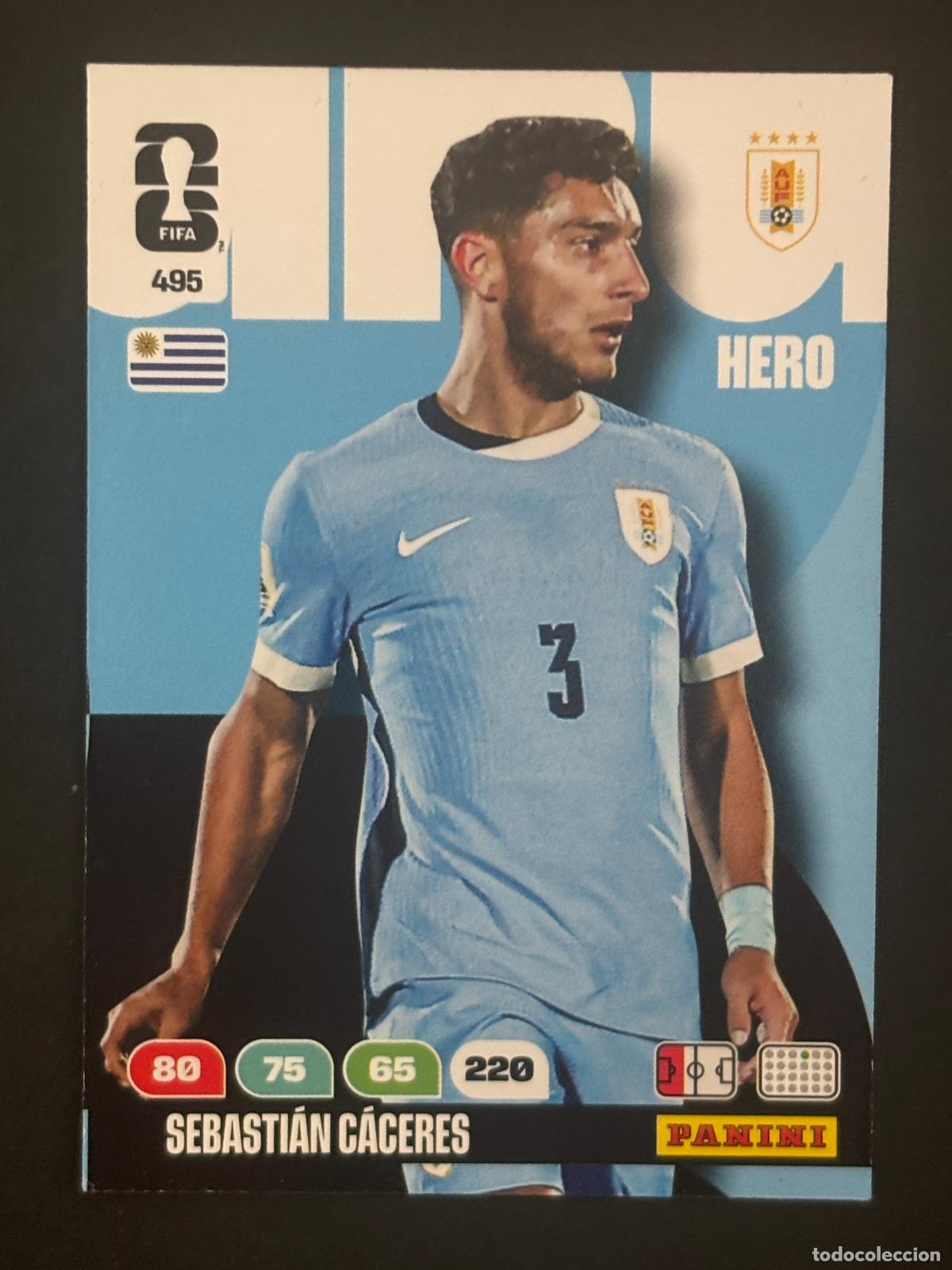 Cromos de f&uacute;tbol: 495 SEBASTI&Aacute;N C&Aacute;CERES URUGUAY HERO ADRENALYN XL FIFA WORLD CUP MUNDIAL 2026 PANINI