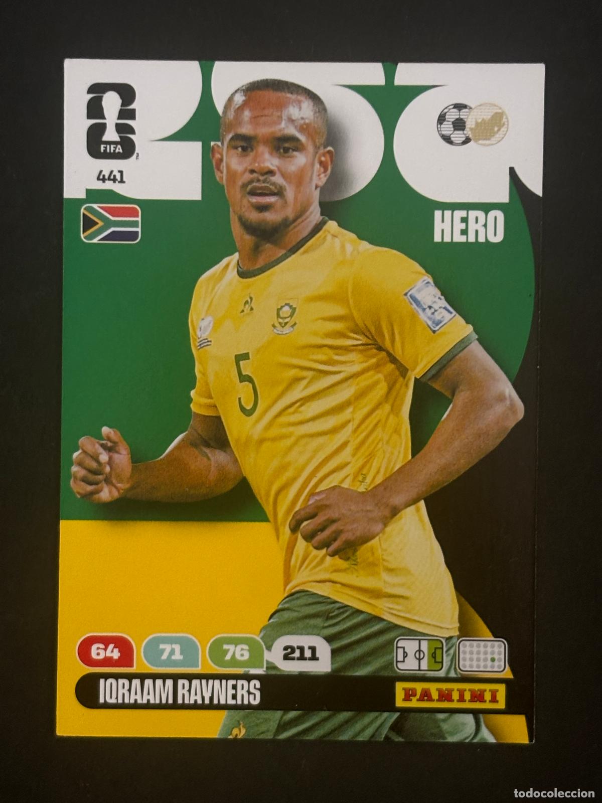 Cromos de f&uacute;tbol: 441 IQRAAM RAYNERS SUDAFRICA HERO ADRENALYN XL FIFA WORLD CUP MUNDIAL 2026 PANINI