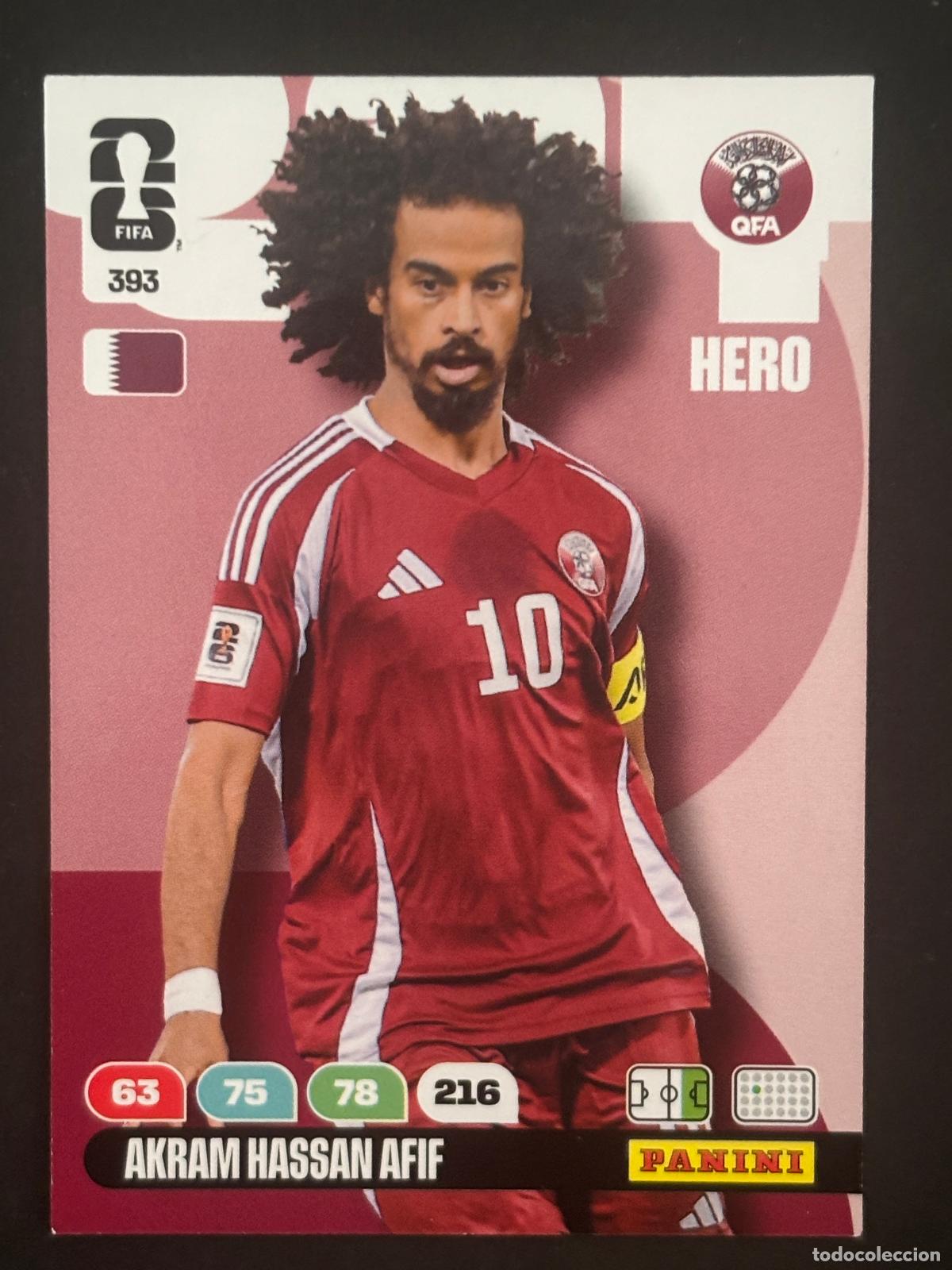 Cromos de f&uacute;tbol: 393 AKRAM HASSAN AFIF CATAR HERO ADRENALYN XL FIFA WORLD CUP MUNDIAL 2026 PANINI