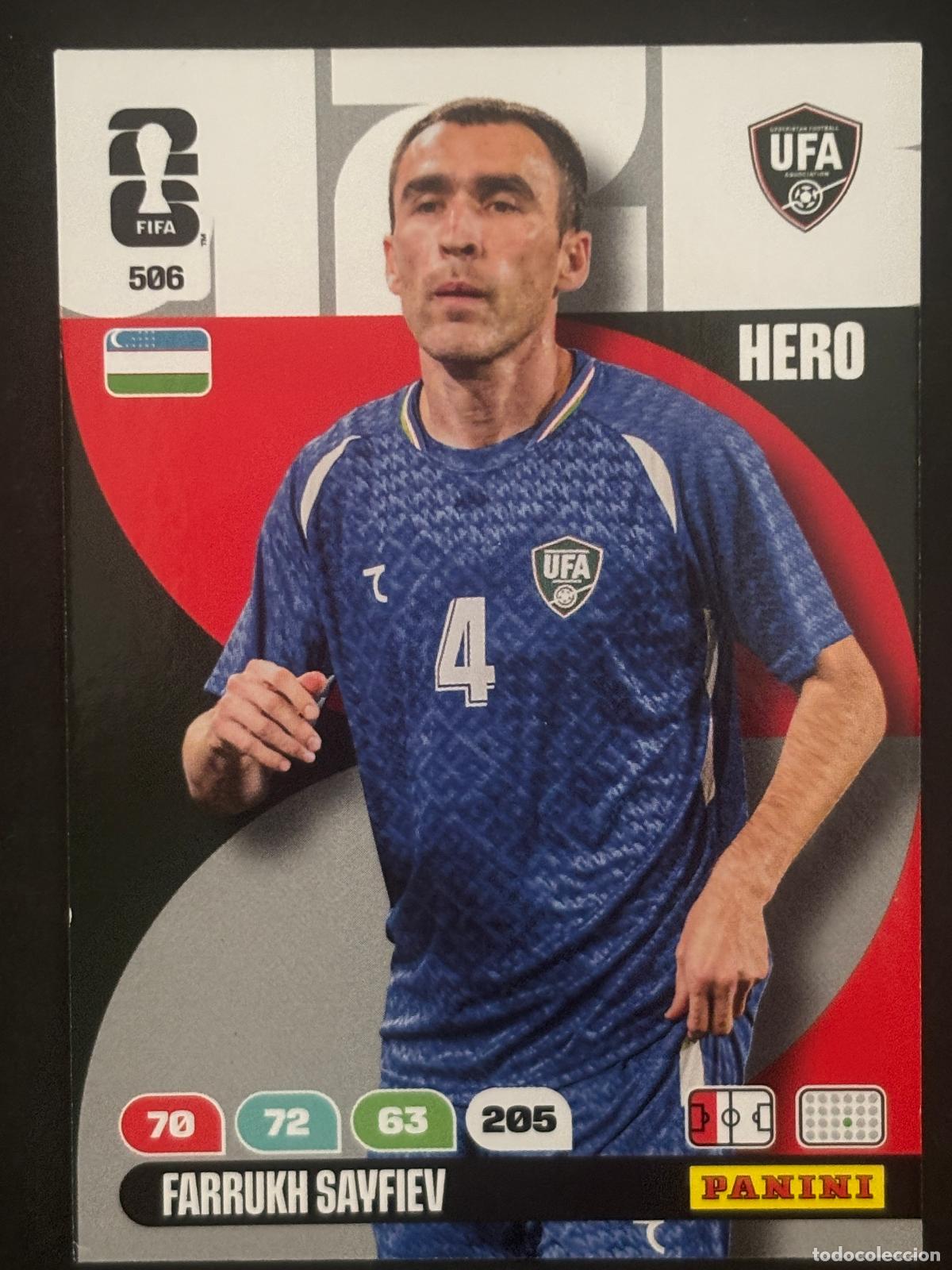 Cromos de f&uacute;tbol: 506 FARRUKH SAYFIEV UZBEKISTAN HERO ADRENALYN XL FIFA WORLD CUP MUNDIAL 2026 PANINI