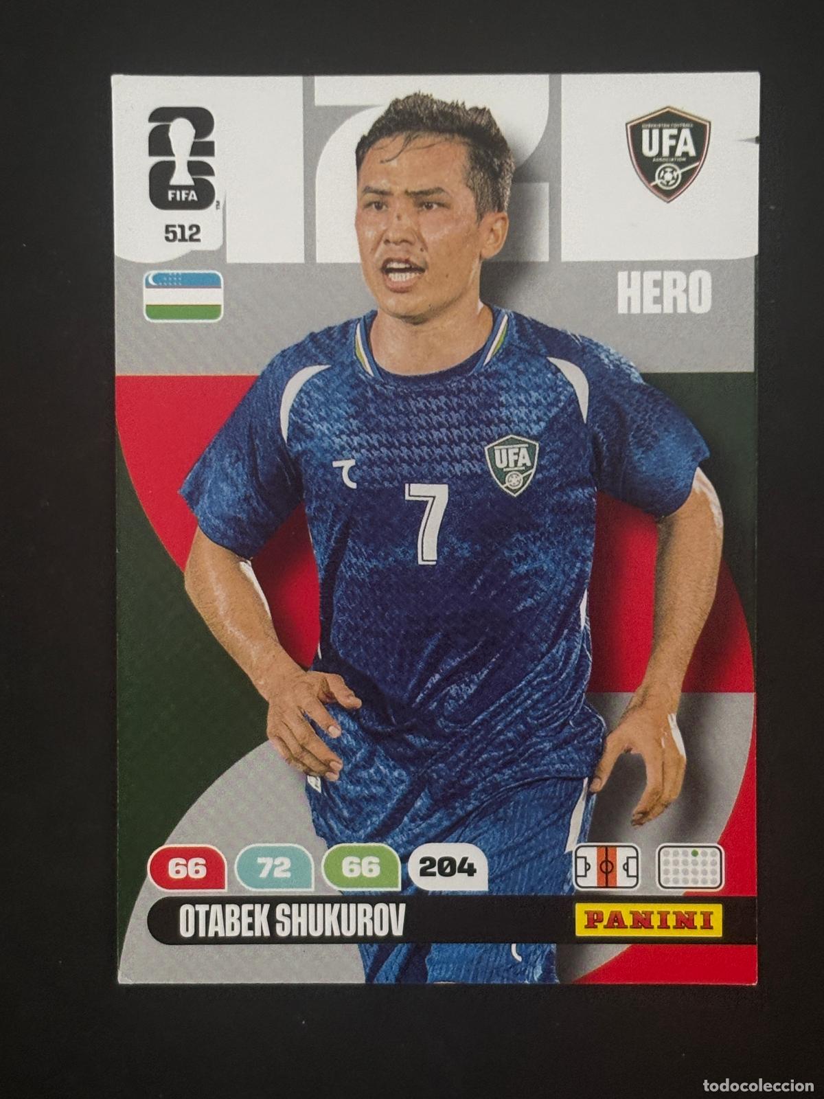 Cromos de f&uacute;tbol: 512 OTABEK SHUKUROV UZBEKISTAN HERO ADRENALYN XL FIFA WORLD CUP MUNDIAL 2026 PANINI