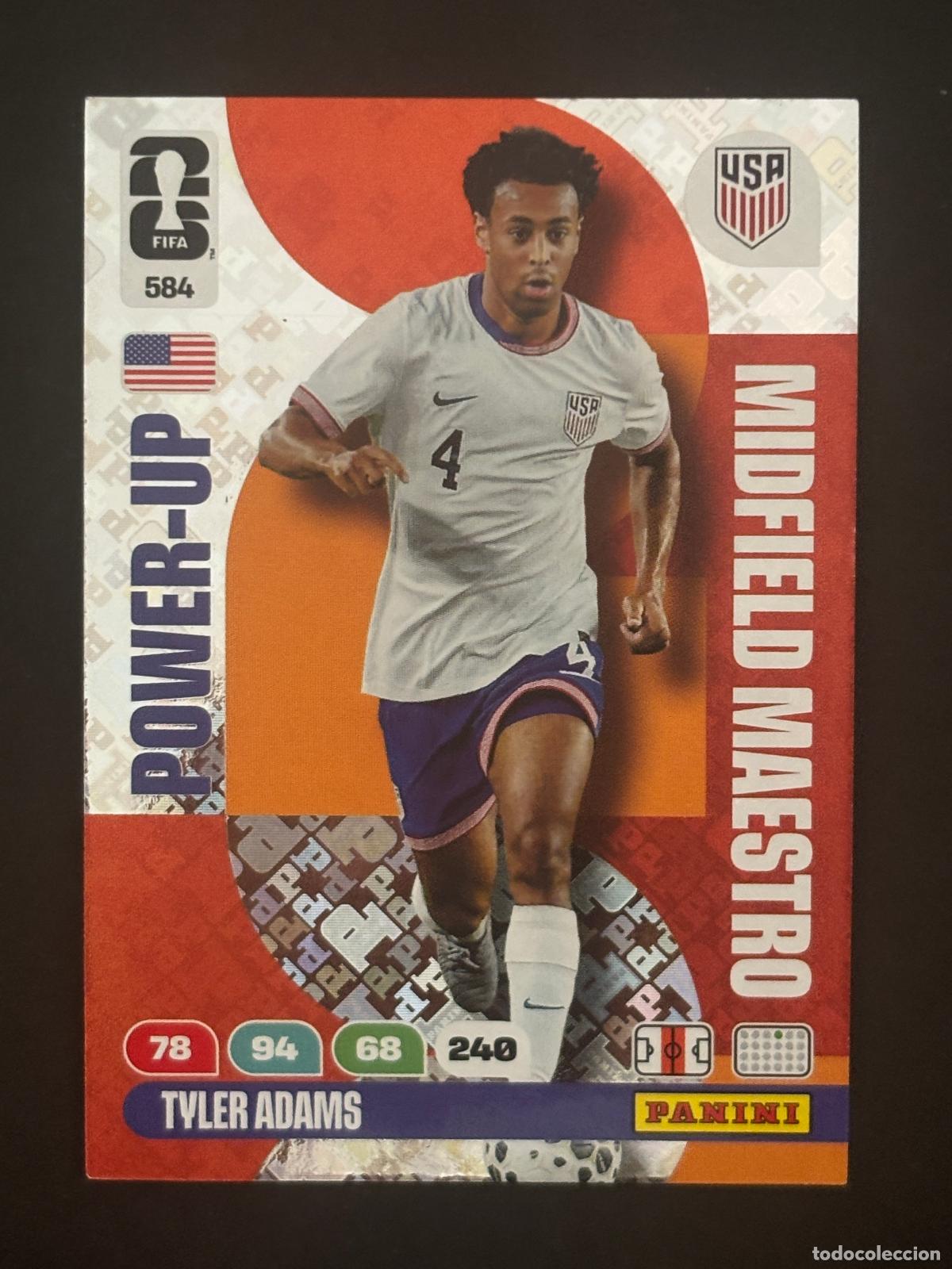 Cartes &agrave; collectionner de Football: 584 TYLER ADAMS EEUU MIDFIELD MAESTRO ADRENALYN XL FIFA WORLD CUP MUNDIAL 2026 PANINI