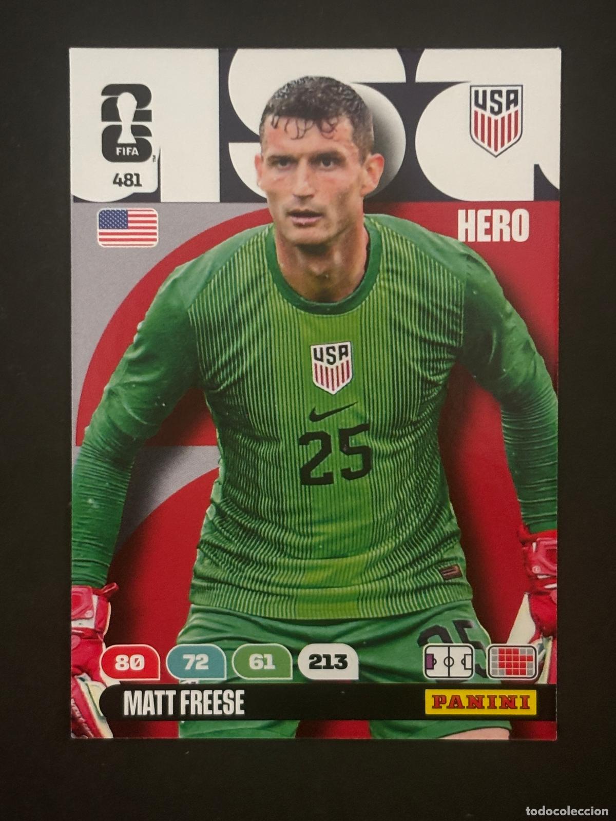 Cartes &agrave; collectionner de Football: 481 MATT FREESE EEUU HERO ADRENALYN XL FIFA WORLD CUP MUNDIAL 2026 PANINI