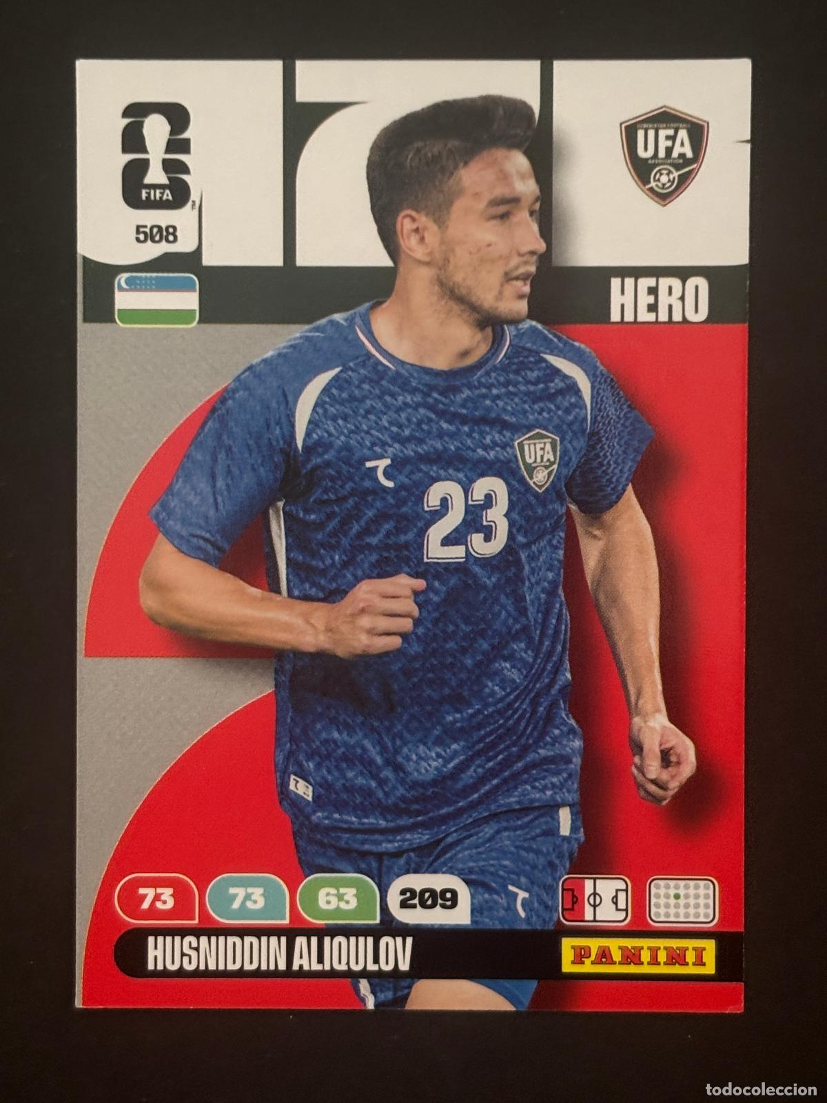 Cartes &agrave; collectionner de Football: 508 HUSNIDDIN ALIQULOV UZBEKISTAN HERO ADRENALYN XL FIFA WORLD CUP MUNDIAL 2026 PANINI