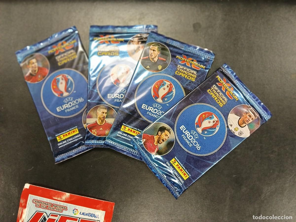 Fu&szlig;ball-Sticker: 4 SOBRES CARDS ADRENALYN NUEVOS / SIN ABRIR - PANINI EURO2016 FRANCE EUROCOPA FUTBOL FRANCIA 2016