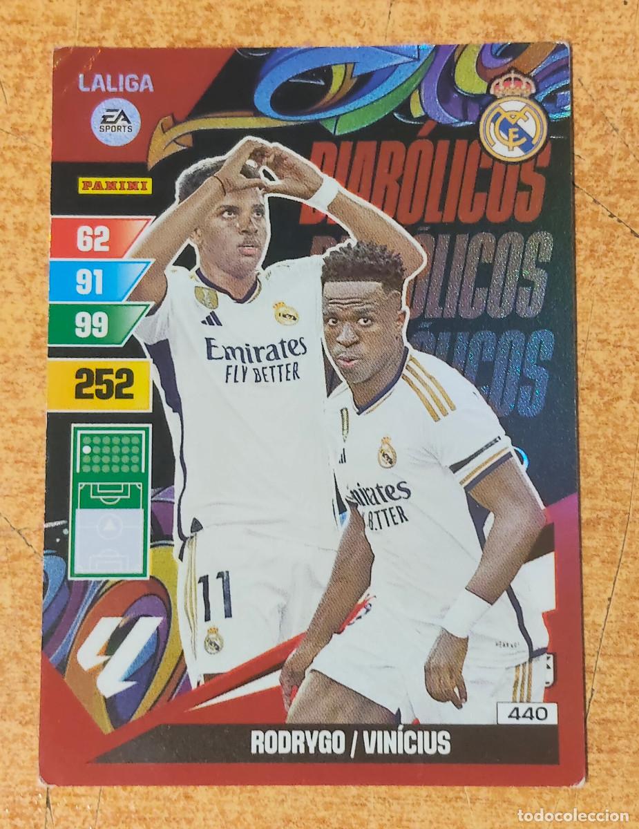 Fu&szlig;ball-Sticker: PANINI ADRENALYN XL 23-24 - DIABOLICOS N&ordm; 440 RODRYGO & VINICIUS REAL MADRID