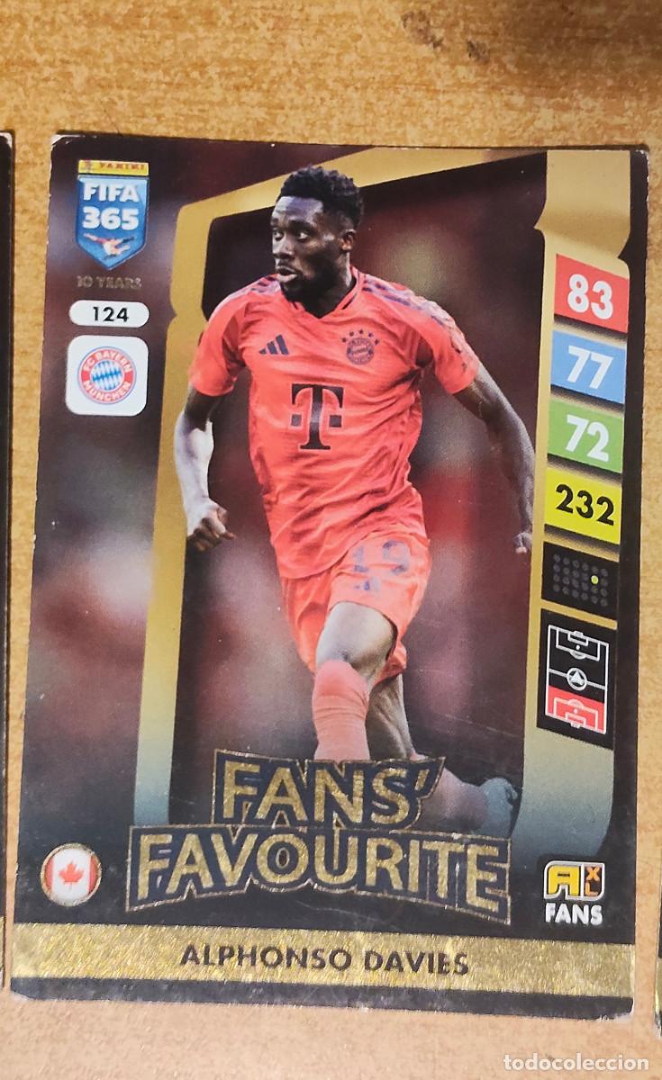 Football Stickers: Cromo Adrenalyn XL. FIFA 365. 2025. Alphonso Davies . Bayern. N &ordm; 124. C&oacute;digo sin activar. Panini