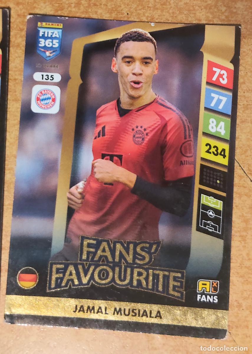 Football Stickers: ADRENALYN FIFA 365 2024 2025 24 25 PANINI JAMAL MUSIALA 135 FANS FAVOURITE BAYERN MUNICH COLECCI&Oacute;N