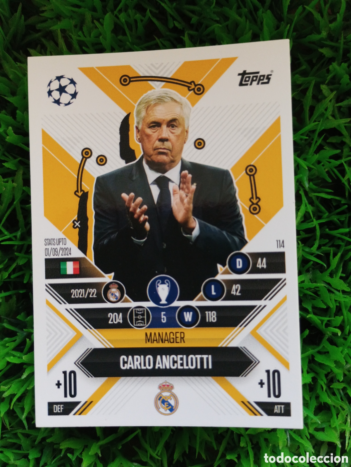Football Stickers: Ancelotti Real Madrid MANAGER Match Attax 24-25 # 114