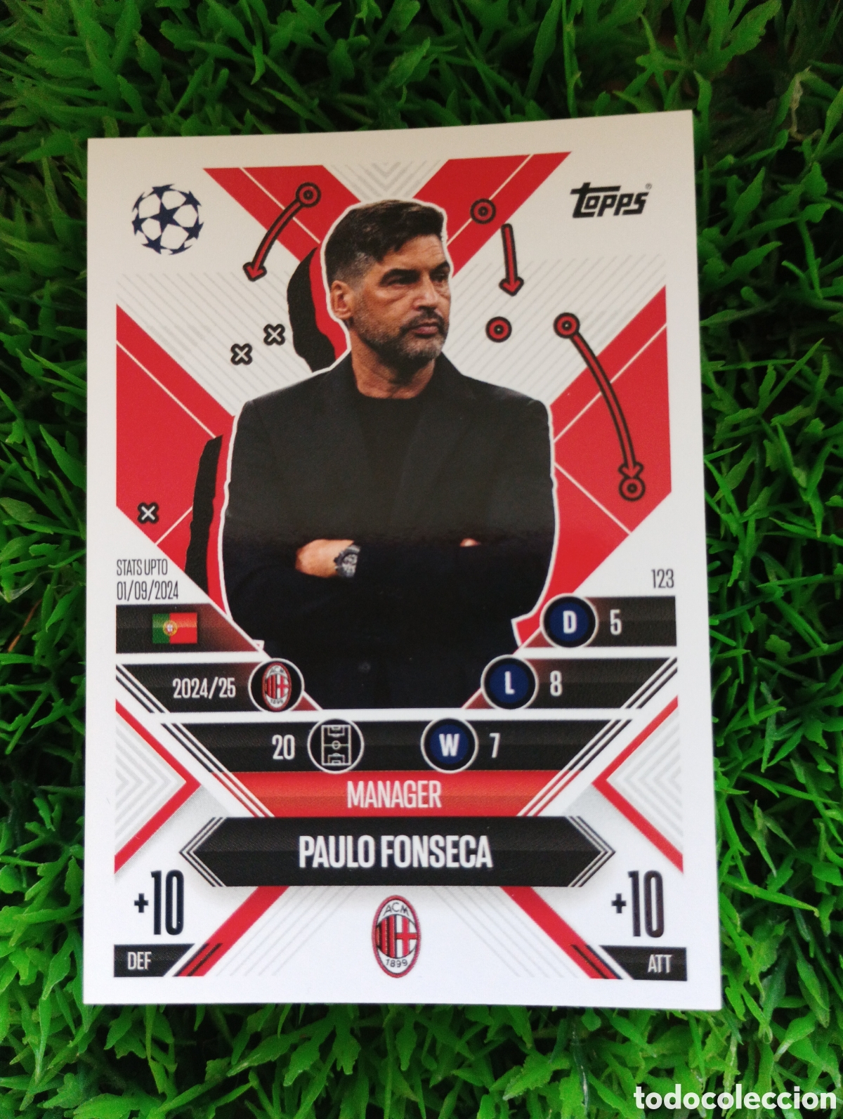 Football Stickers: Paulo Fonseca Milan MANAGER Match Attax 24-25 # 123