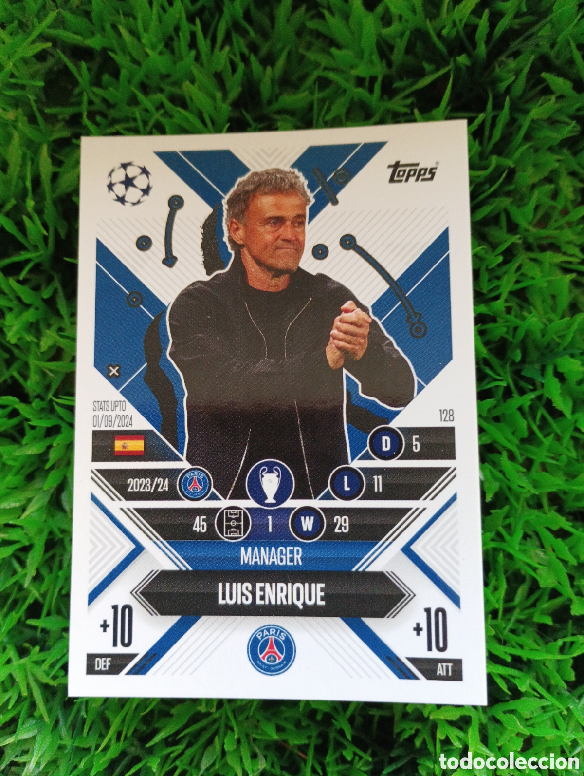Football Stickers: Luis Enrique Paris Saint-Germain MANAGER Match Attax 24-25 # 128
