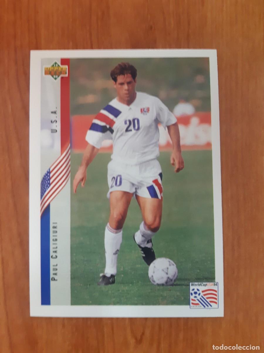 Fu&szlig;ball-Sticker: N&deg;19 PAUL CALIGIURI ESTADOS UNIDOS WORLD CUP USA 94 UPPER DECK 1994