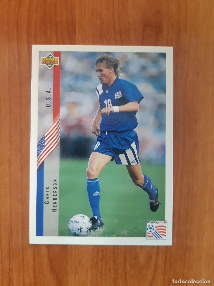 Fu&szlig;ball-Sticker: N&deg;12 CHRIS HENDERSON ESTADOS UNIDOS WORLD CUP USA 94 UPPER DECK 1994