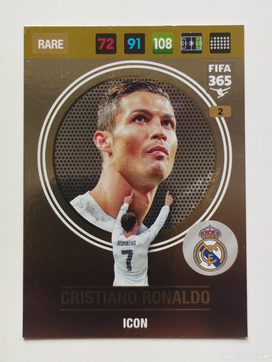 Football Stickers: CROMO CARD ADRENALYN FIFA 365 2016 2017 16 17 PANINI CRISTIANO RONALDO 2 ICON REAL MADRID - RARE