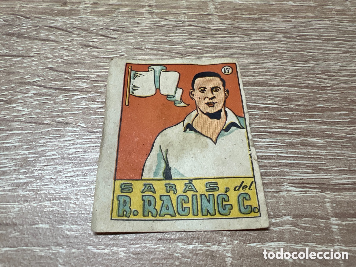 Fu&szlig;ball-Sticker: 1939 SAR&Aacute;S RACING N&ordm; 17 BRUGUERA CROMOS CULTURA