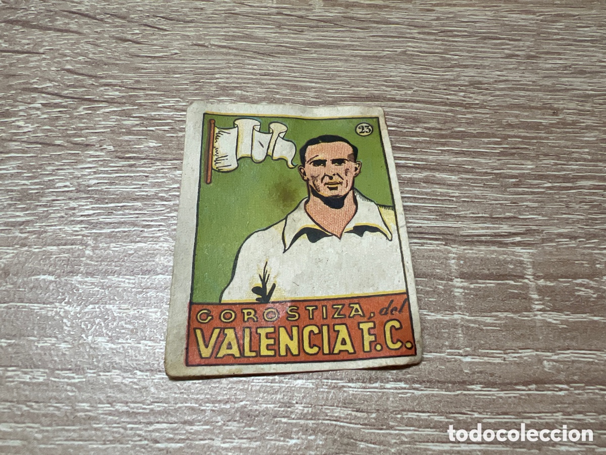 Football Stickers: 1939 GOROSTIZA VALENCIA CF N&ordm; 23 BRUGUERA CROMOS CULTURA