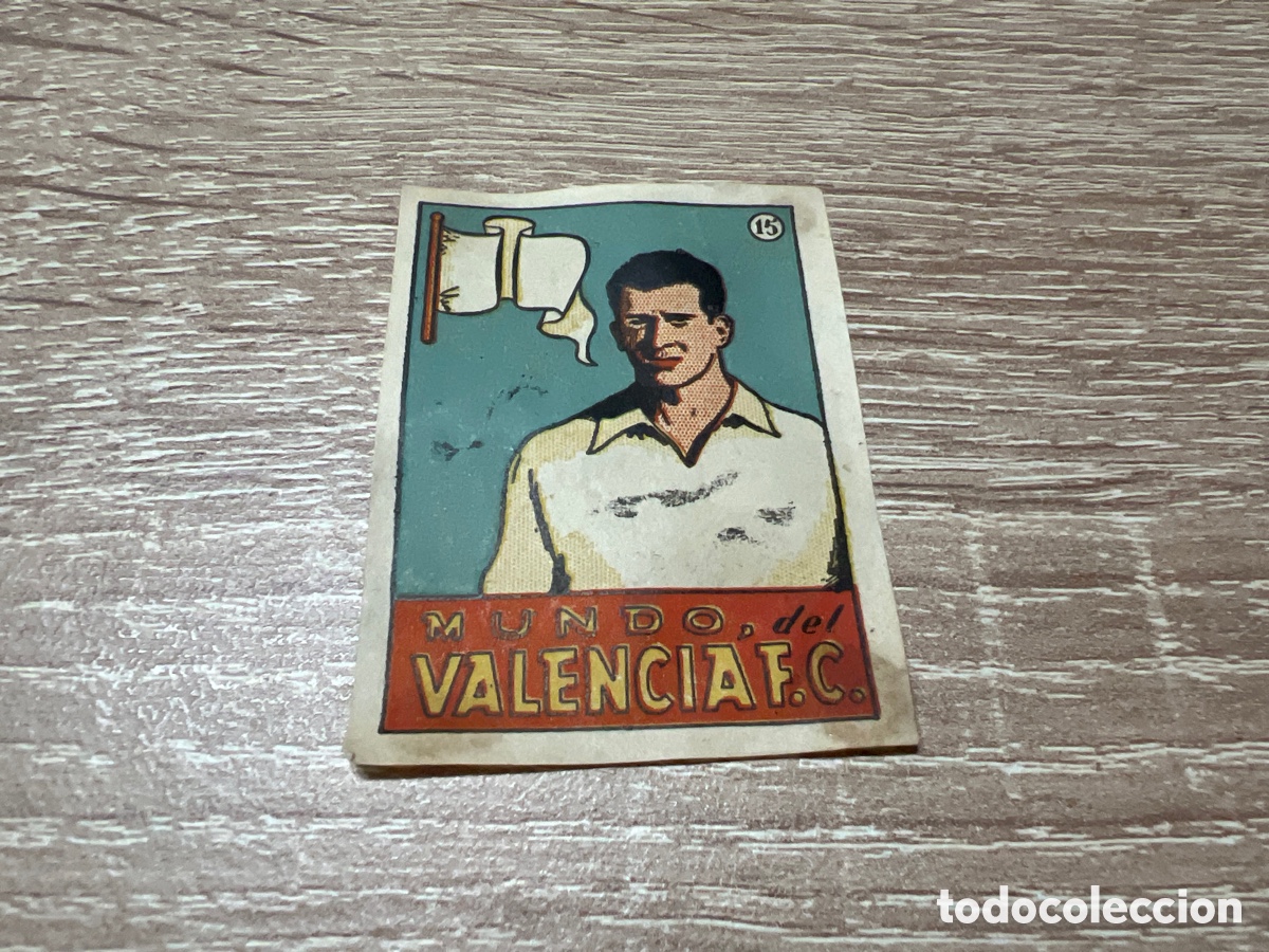 Fu&szlig;ball-Sticker: 1939 MUNDO VALENCIA CF N&ordm; 15 BRUGUERA CROMOS CULTURA