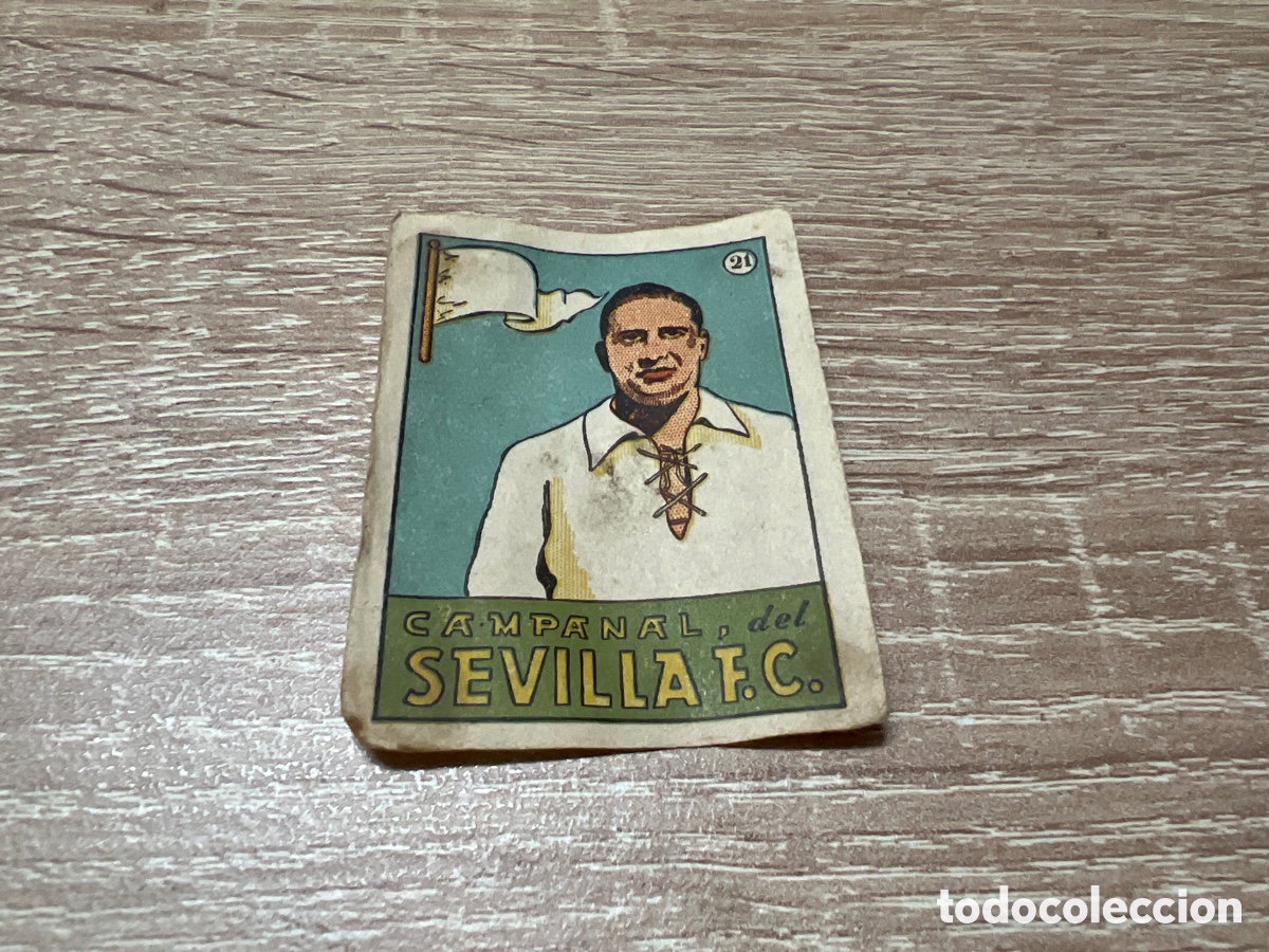 Fu&szlig;ball-Sticker: 1939 CAMPANAL SEVILLA CF N&ordm; 21 BRUGUERA CROMOS CULTURA