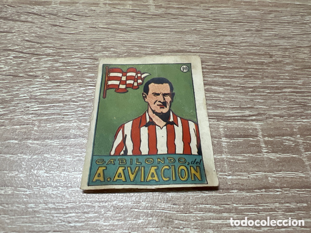 Fu&szlig;ball-Sticker: 1939 GABILONDO AT AVIACION N&ordm; 10 BRUGUERA CROMOS CULTURA